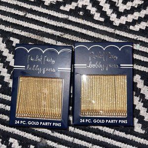 GOLD Party Hair Bobby Pins , 48-Pieces , Shiny Gold --new in box packed …
